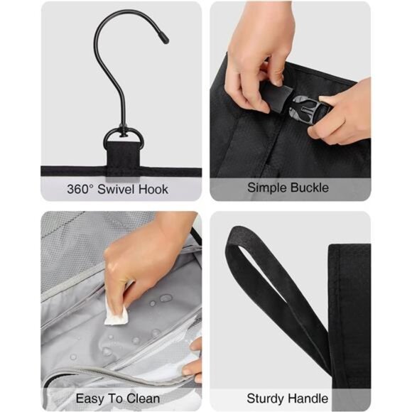 Travel Toiletry Bag for Men,Hanging ToiletryBag for Women Makeup CosmeticStorage - Picture 6 of 7